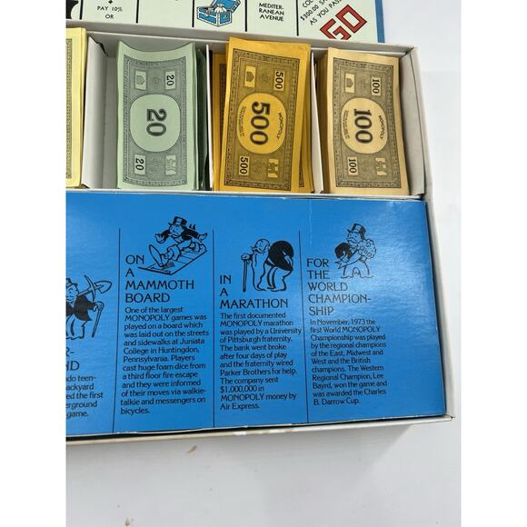 Vintage 1975 Monopoly No.9 Board Game Parker Brothers Family Night Collectible - Picture 9 of 16